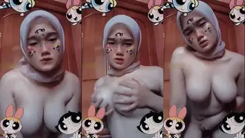 ABG Jilbab Diremas Keras Nangis Keenakan